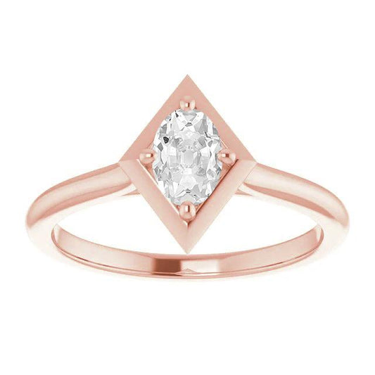 natural oval diamond 2.50ct ring front view
