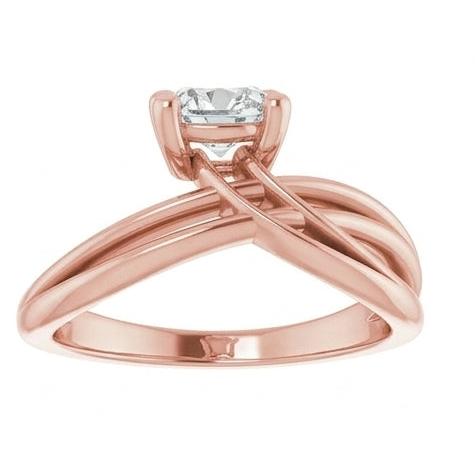 natural cushion diamond 5ct ring profile view