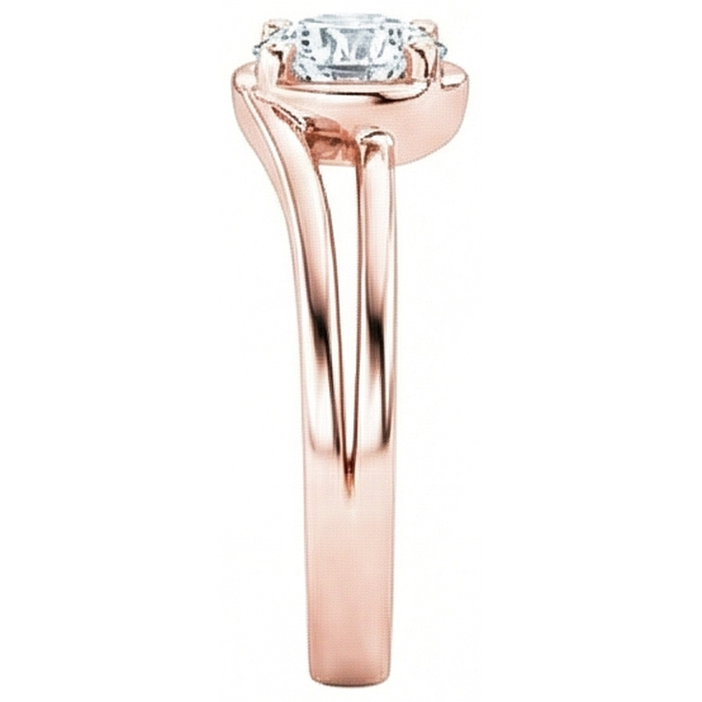 Rose Gold Solitaire Round Natural Earth Mined Diamond Engagement Ring 1.75 Ct
