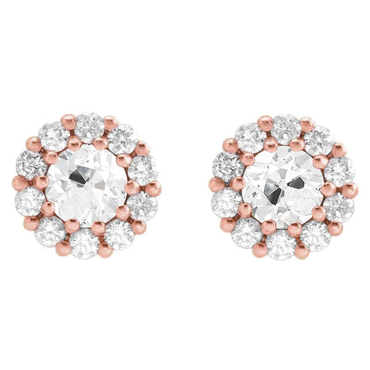 Drop Earrings 14K Rose Gold with Diamond – main view