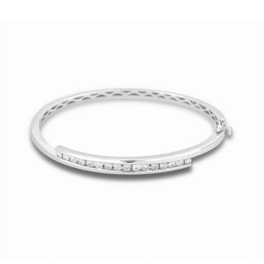 natural round diamond 2.40ct bracelet front view