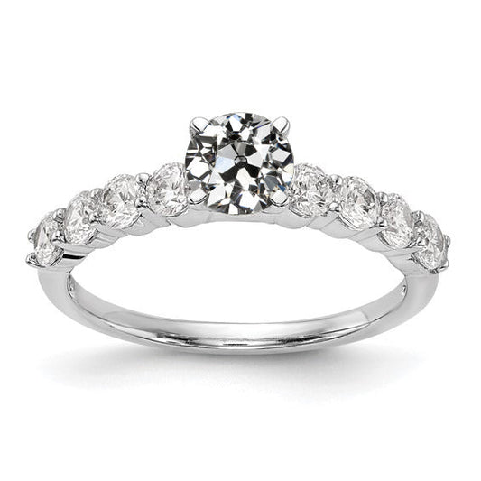natural round diamond 3ct ring front view
