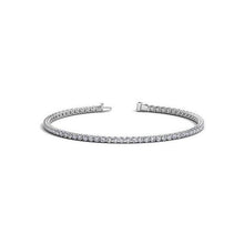 Round Brilliant Cut 3.50 Carats Genuine Diamonds Tennis Bracelet Gold White