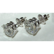 Round Brilliant Real Diamond Stud Post Women Earrings 5 Carat