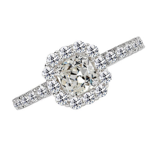 natural round diamond 5ct ring front view