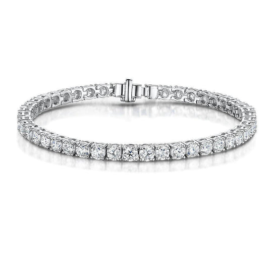 Round Cut 8.40 Carats Natural Diamonds Tennis Bracelet White Gold 14K