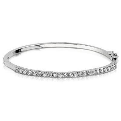 natural round diamond 2.40ct bracelet front view