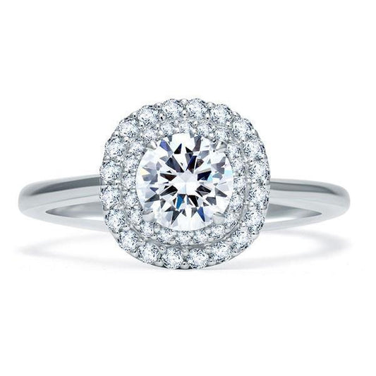 natural round diamond 1.75ct ring front view