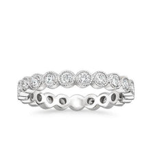 Round Cut Real Diamond Ladies Engagement Band White Gold 3 Ct.