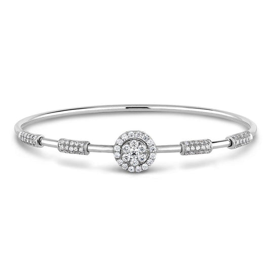natural round diamond 2ct bracelet front view