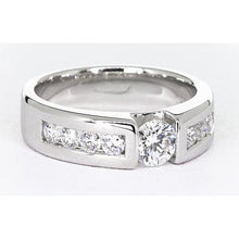 Round Diamond Anniversary Band Tension Set 1.50 Carats