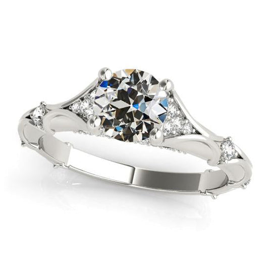 natural round diamond 2.50ct ring front view