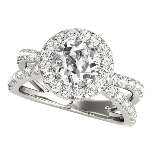 natural round diamond 5.50ct ring front view