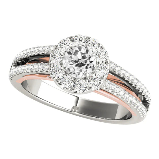 natural round diamond 3.75ct ring front view