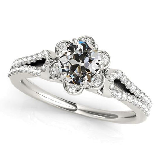 natural round diamond 4.50ct ring front view