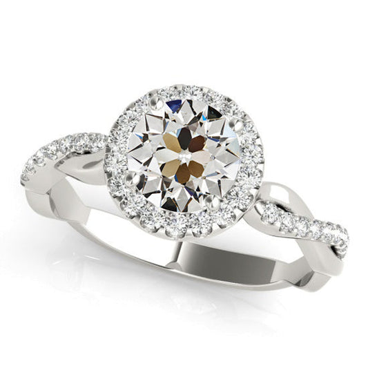 natural round diamond 3.50ct ring front view