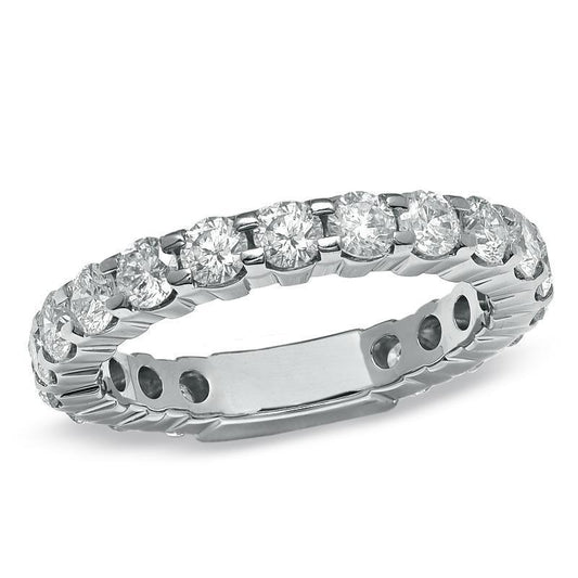 Round Natural Earth Mined Diamond 3 Carats Wedding Band White Gold Jewellery New