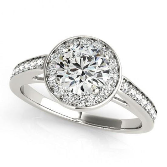 natural round diamond 1.50ct ring front view