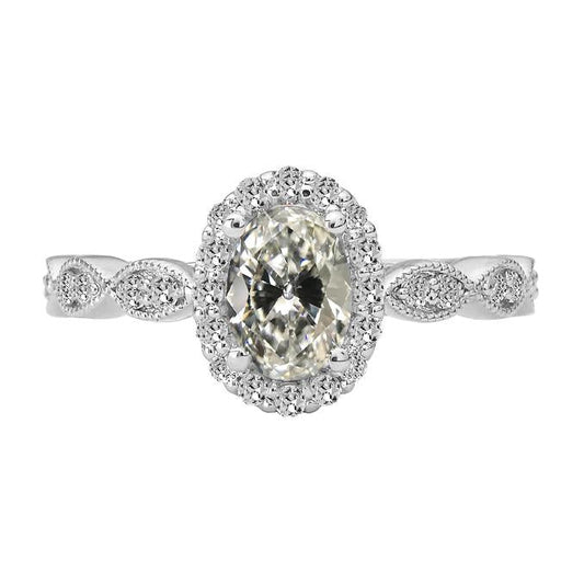 natural round diamond 5ct ring front view