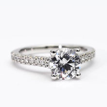 Round Natural Diamond Solitaire Ring