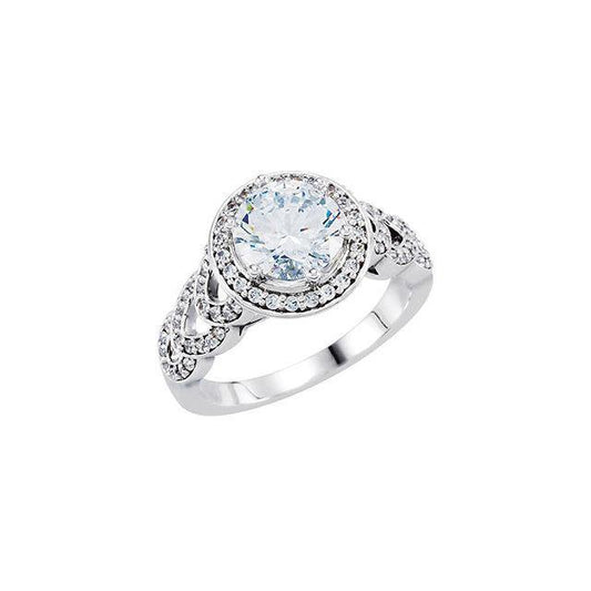 natural round diamond 1.86ct ring front view