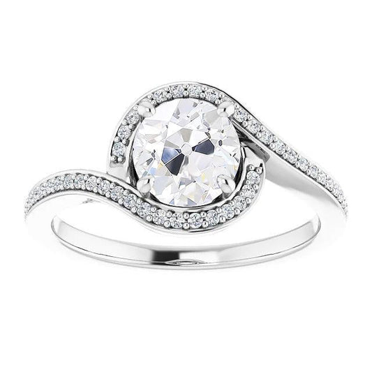 natural round diamond 4.75ct ring front view