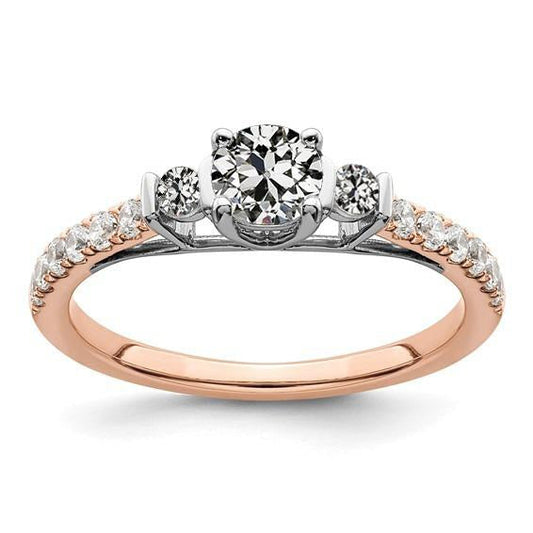 natural round diamond 2.75ct ring front view