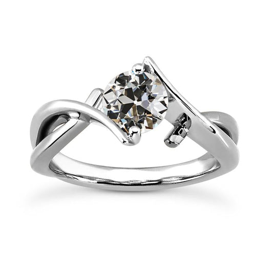 natural round diamond 1.50ct ring front view