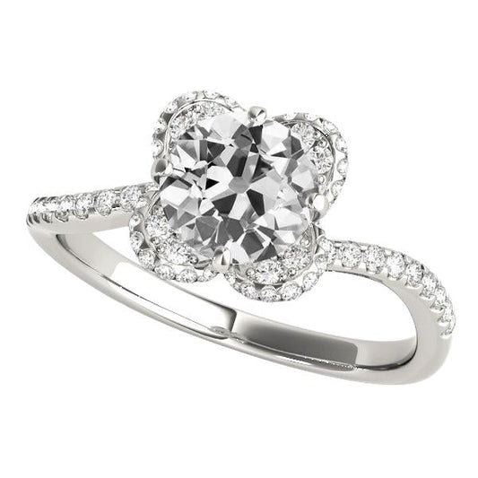 natural round diamond 5.25ct ring front view