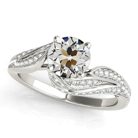 natural round diamond 4.50ct ring front view
