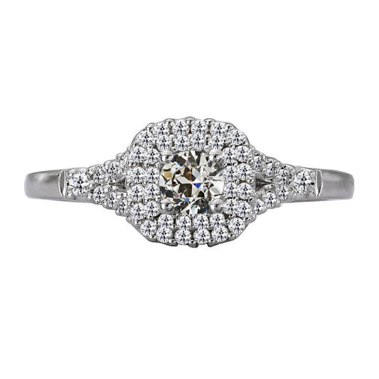 natural round diamond 3ct ring front view