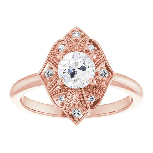 natural round diamond 2.50ct ring front view