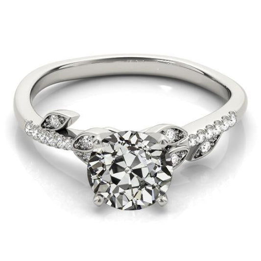 natural round diamond 3.50ct ring front view