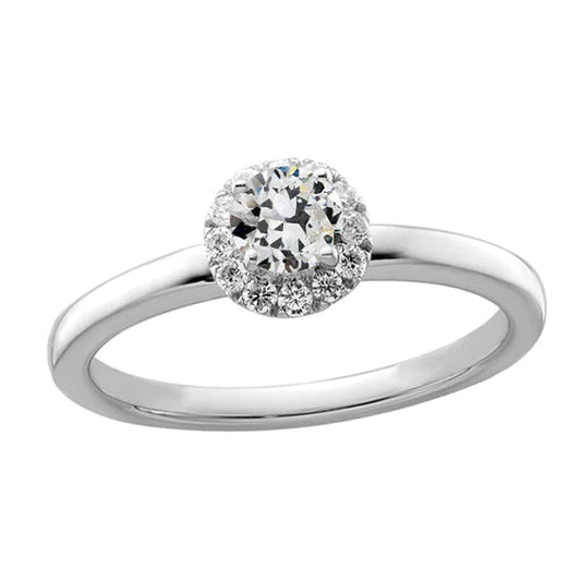 natural round diamond 2.25ct ring front view