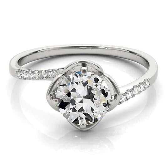 natural round diamond 3.25ct ring front view