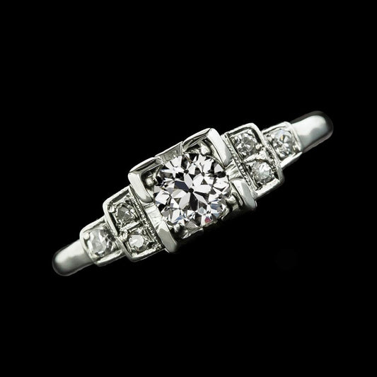 natural round diamond 2ct ring front view
