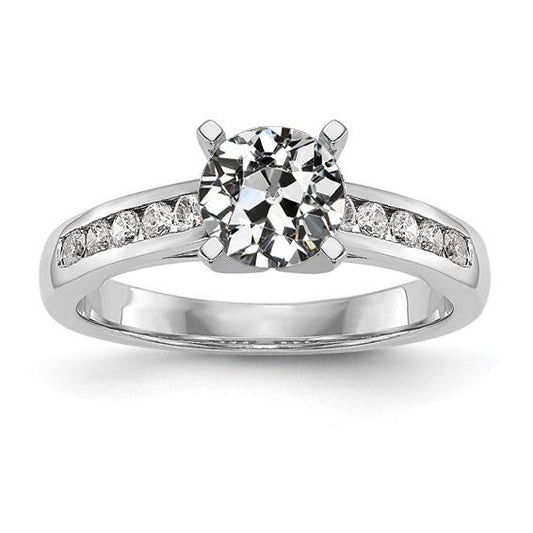 natural round diamond 2.50ct ring front view