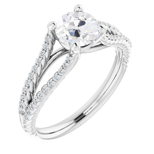 natural round diamond 5.50ct ring front view