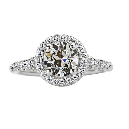 natural round diamond 4.50ct ring front view