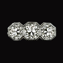 Round Old Mine Cut Real Diamond Ring 3 Stone Gold Jewelry 6 Carats