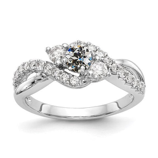 natural round diamond 2.75ct ring front view