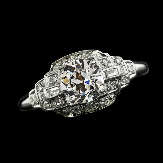 natural round diamond 3.25ct ring front view