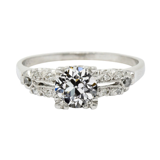natural round diamond 3.25ct ring front view