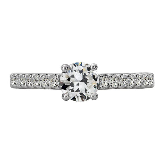 natural round diamond 4.50ct ring front view