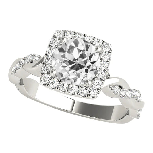natural round diamond 4.25ct ring front view