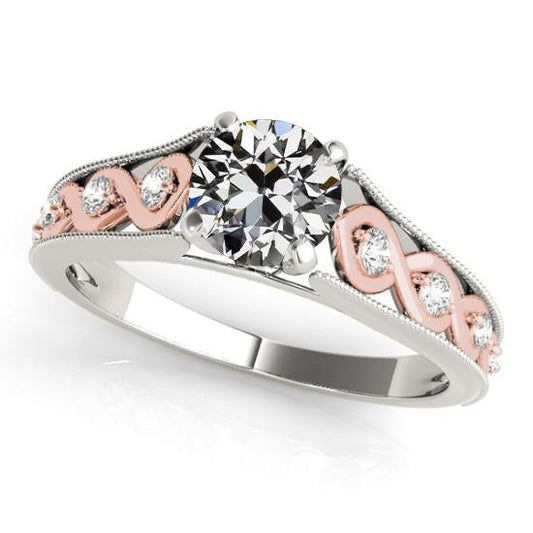 natural round diamond 2.75ct ring front view