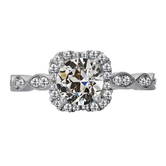natural round diamond 4.50ct ring front view
