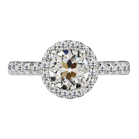 natural round diamond 5.50ct ring front view