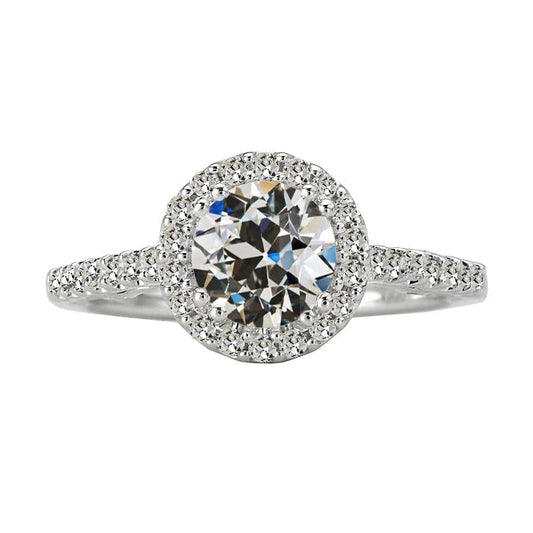 natural round diamond 4.50ct ring front view