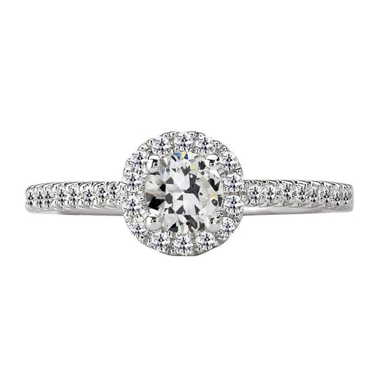 natural round diamond 4ct ring front view